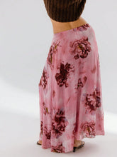 Aralina Floral Printed Vibrant Pink Flowing Silhouette Midi Skirt